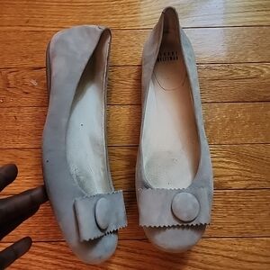 Stuart Weitzman Gray Women's Flats with Bow Accent